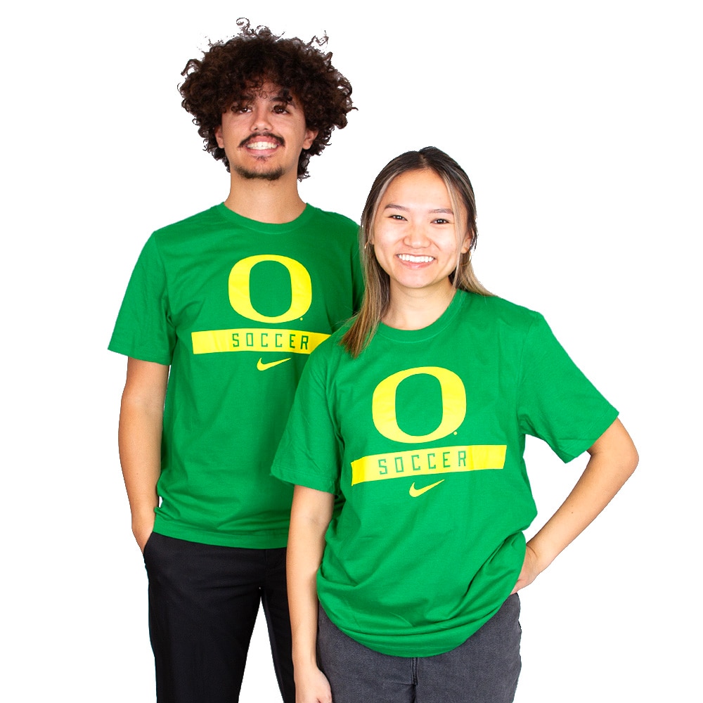 Classic Oregon O, Nike, Green, Crew Neck, Cotton, Men, Unisex, Soccer, T-Shirt, 878107